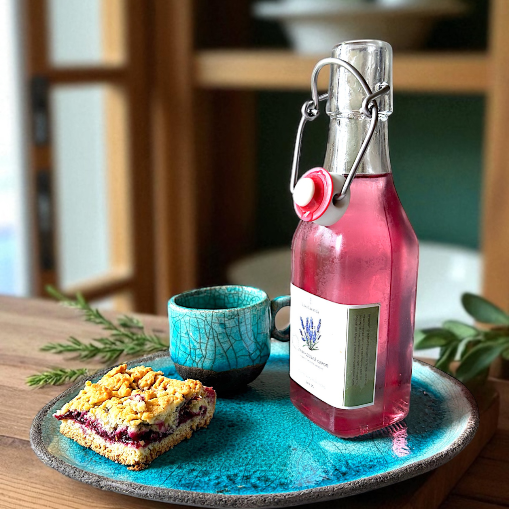 Лавандовий сироп Fresh Bloom 250 мл чистого спокою у скляній пляшці