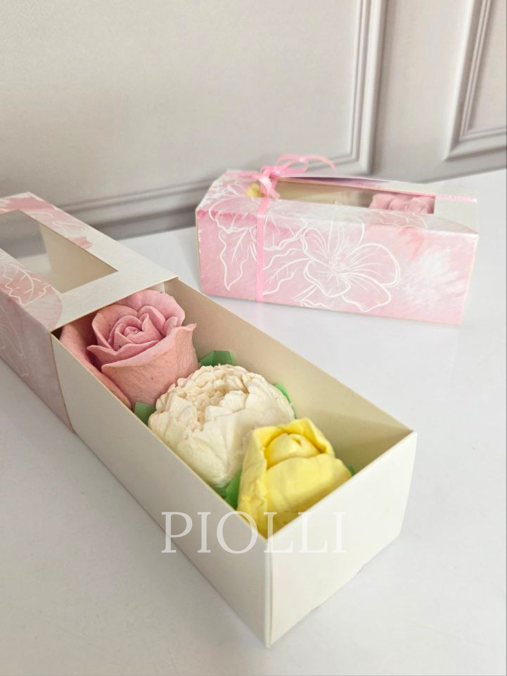 Коробка зефірних квітів міні