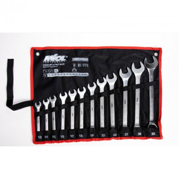 Ключі в наборі, 12 шт. (13-32мм) у чохлі. ТМ МІОL