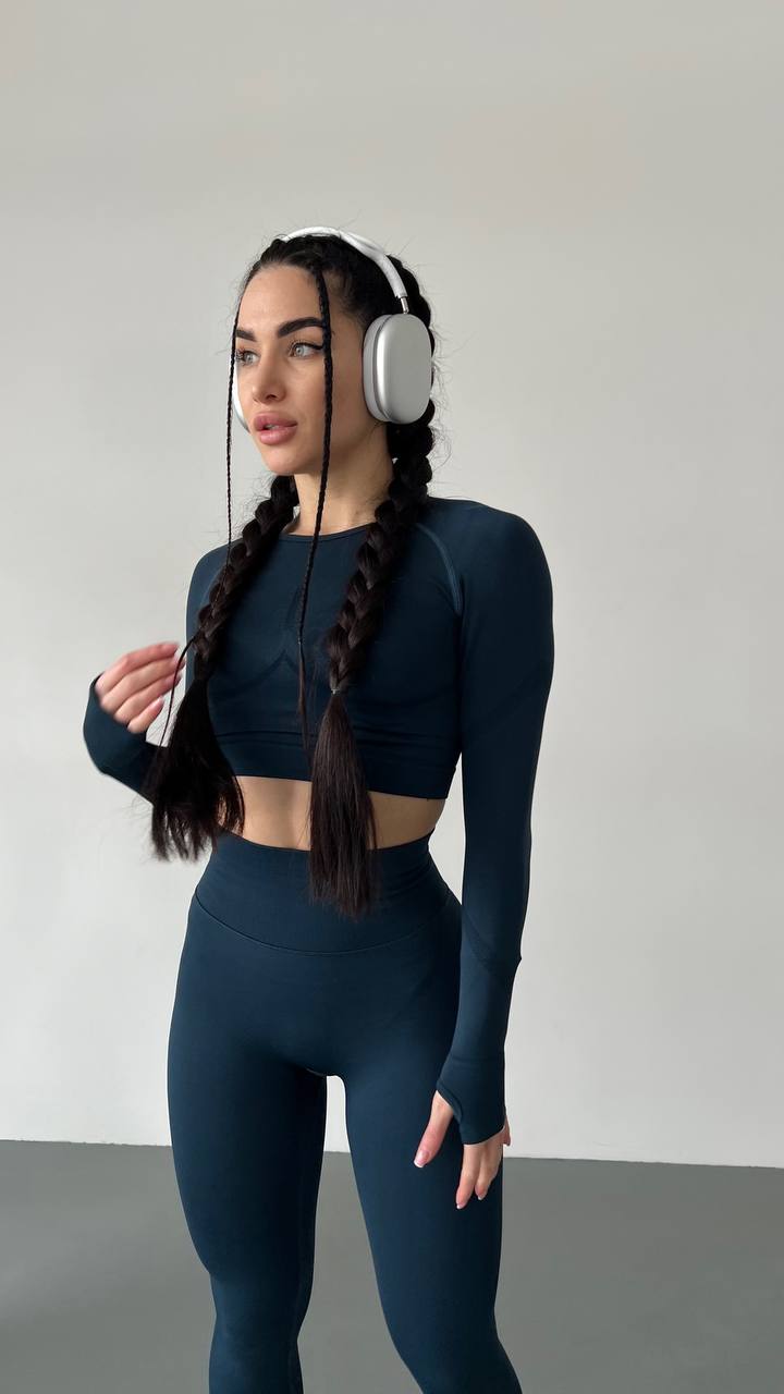 Фітнес костюм двійка Верона в кольорі смарагд