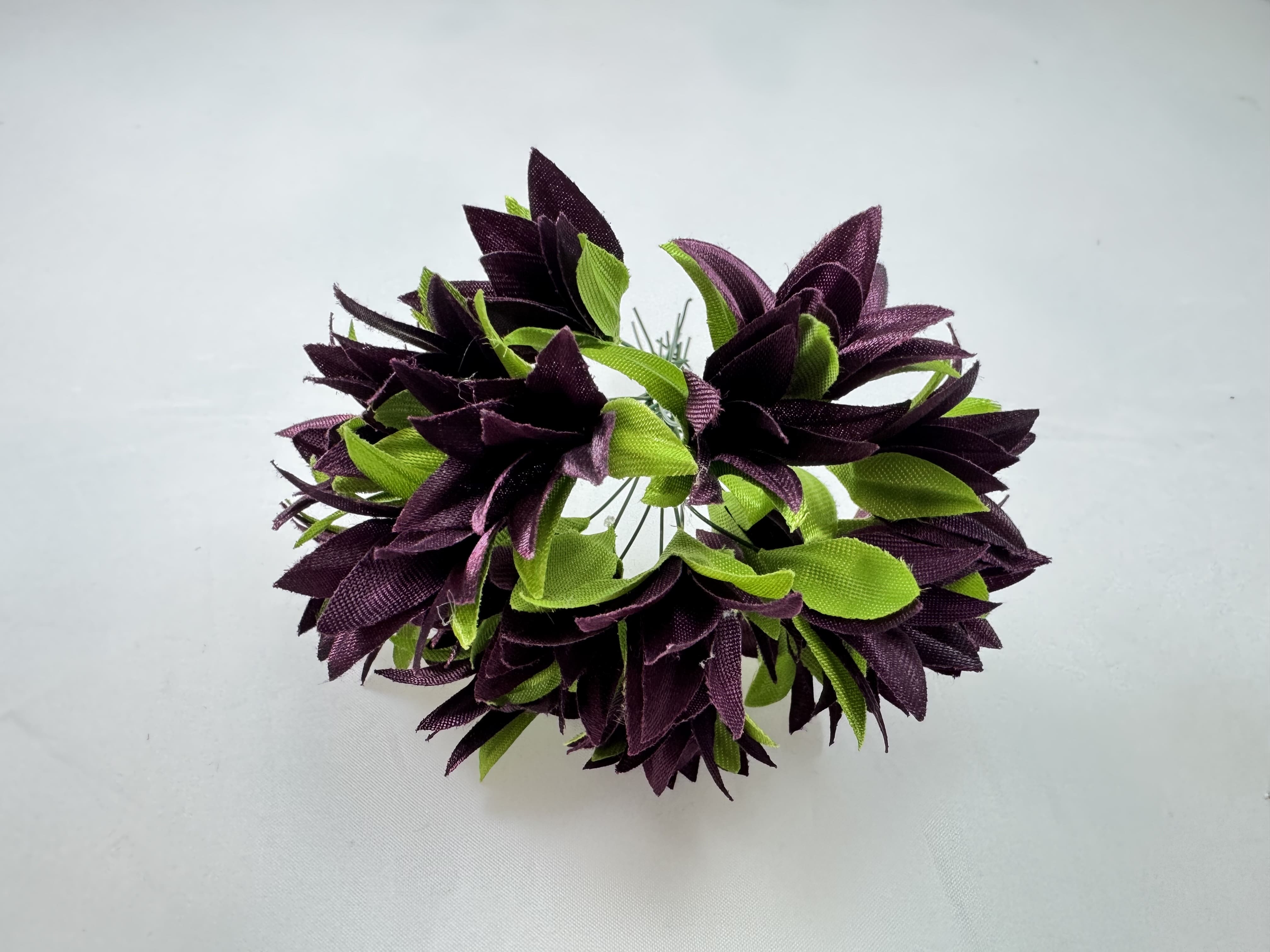 Темно-вишневі штучні квіти для декору, 20 шт