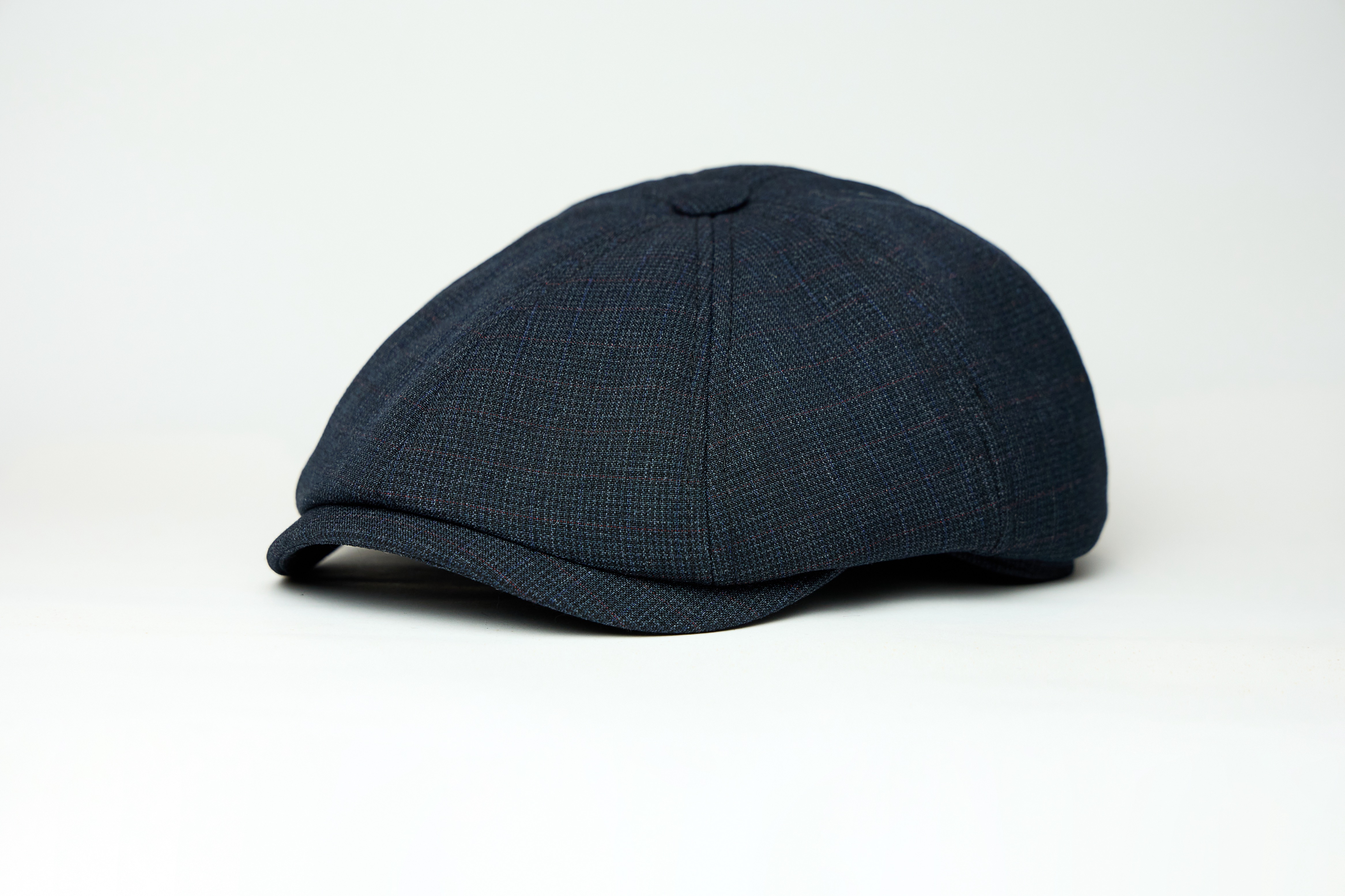 Кепка Восьмиклінка Хуліганка на Ножці (Темно Синя Костюмка)