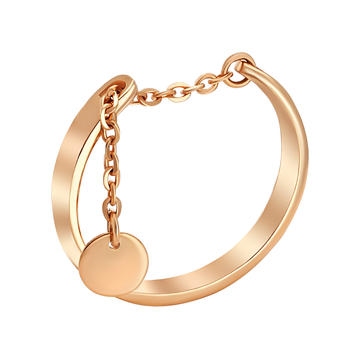 Eleganter Ring mit Ketten-Detail aus 585er Rotgold