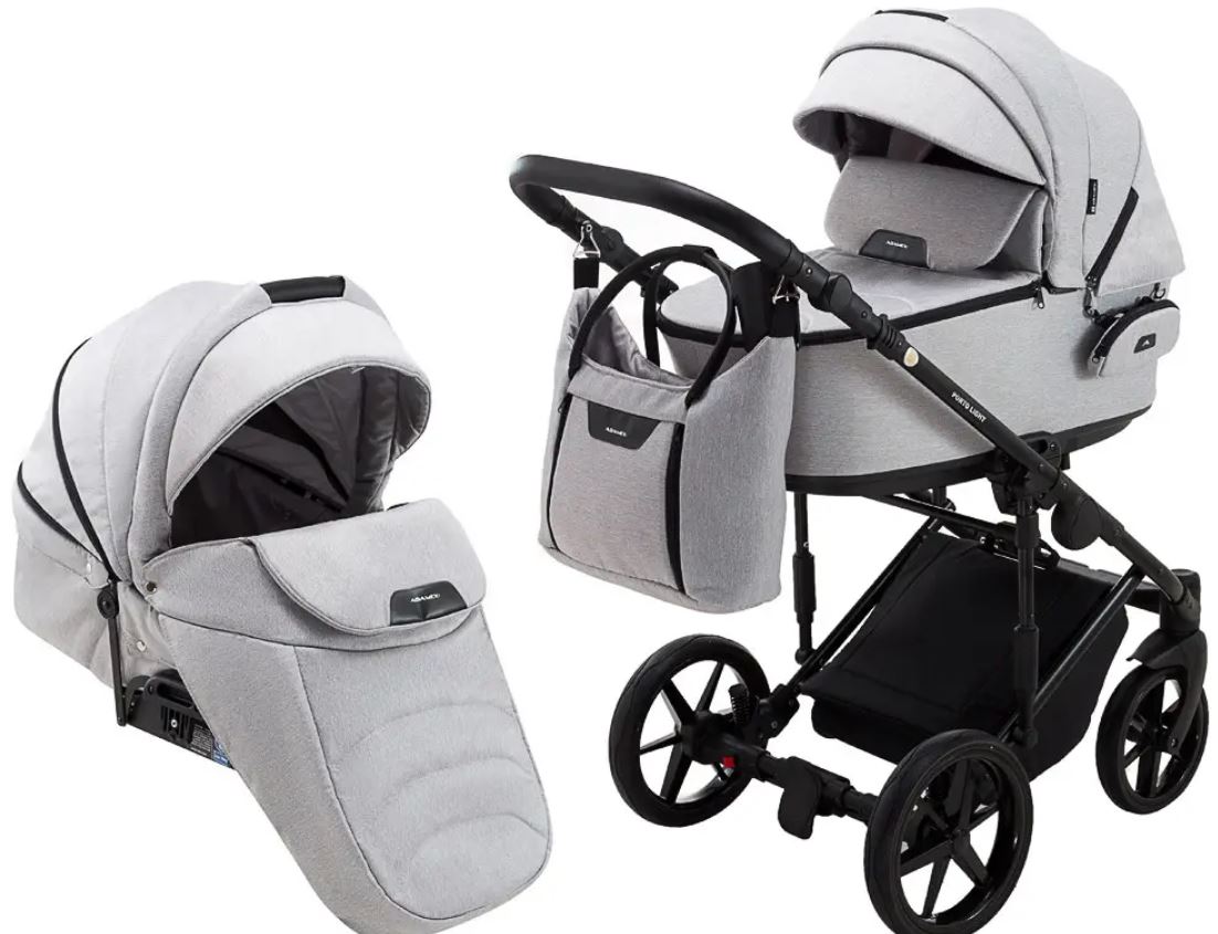 Коляска 2 в 1 Adamex Porto Light Tip TK-1 світло-сірий