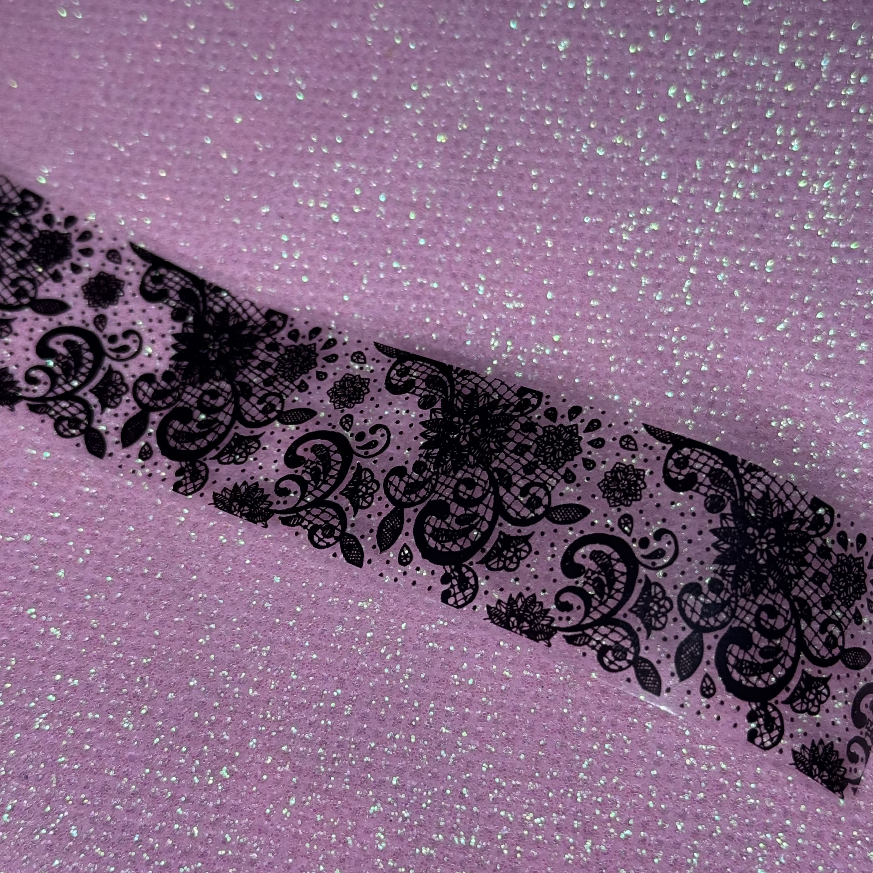 Фольга для нігтів "Чорне мереживо" №7