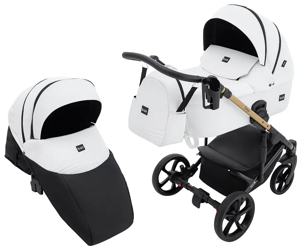 Коляска 2 в 1 Bair Onyx ECO OE-02 білий