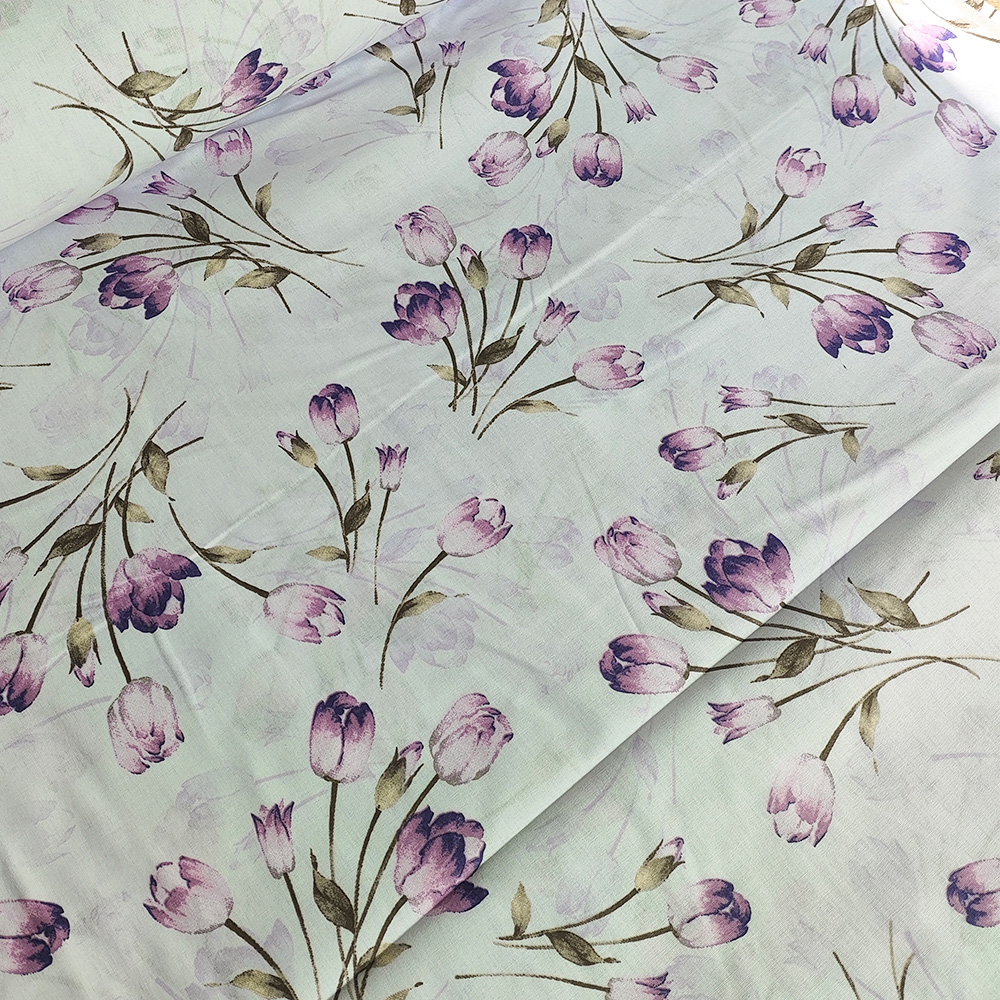 Тканина Ранфорс - Бузковий тюльпан