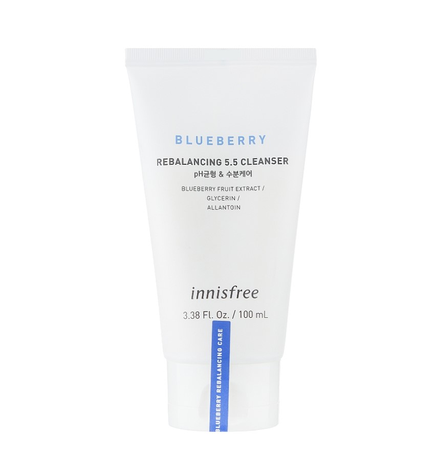 Балансуюча пінка для вмивання з екстрактом чорниці Innisfree Blueberry Rebalancing 5.5 Cleanser 100 ml