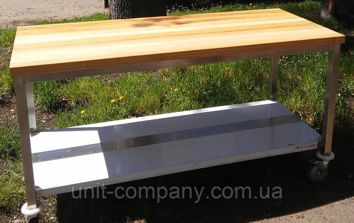 Стіл для борошняних робіт ; стіл з дерев'яною стільницею
