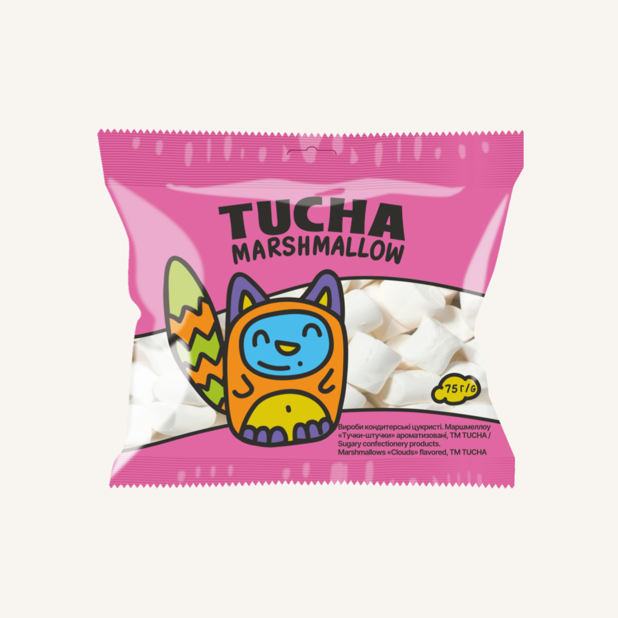 Маршмелоу ТМ TUCHA «Тучки-штучки» з ароматом пломбіру та ванілі