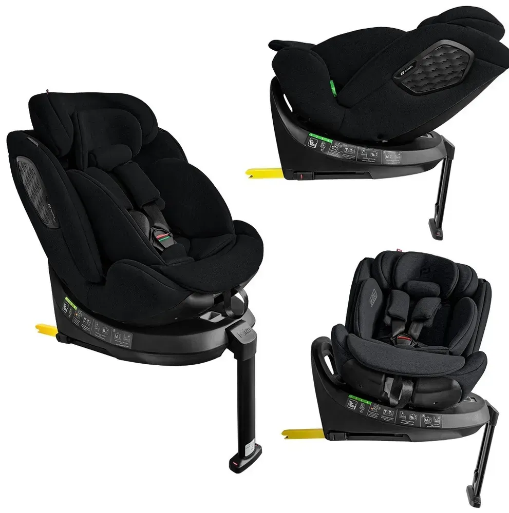 Автокрісло Carrello Bliss+ CRL-17707 i-Size 40–150 см ISOFIX 360° з опорною ніжкою Midnight Black