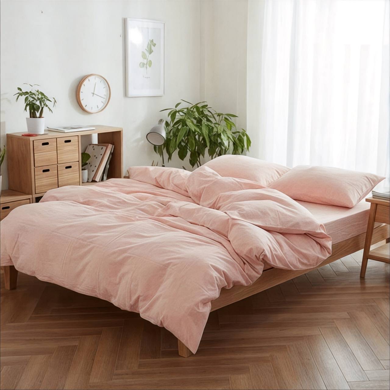 Постільна білизна з ранфорсу, колір Персик