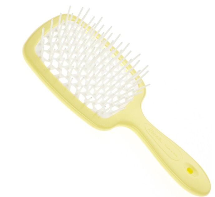 Janeke Superbrush щітка для волосся нюдовий жовтий з білим