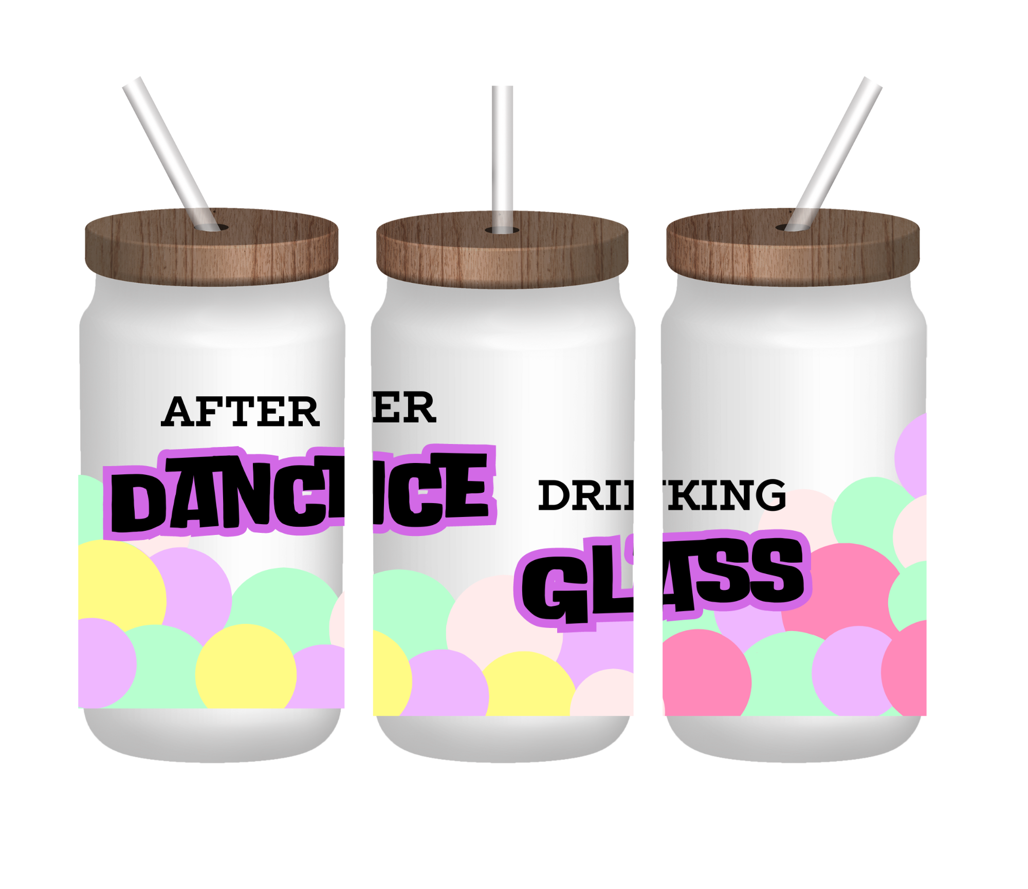 After Dance Drinking Glass 16oz Frosted tumbler