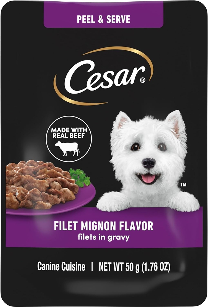 Cesar Filets in Gravy Wet Dog Food Filet Mignon Flavor