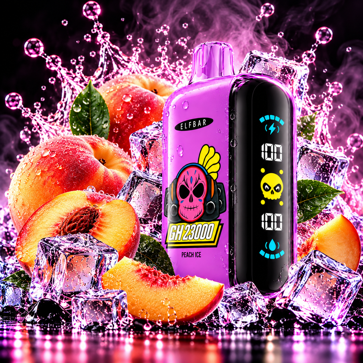 Elfbaг GH 23000 Персик лід
