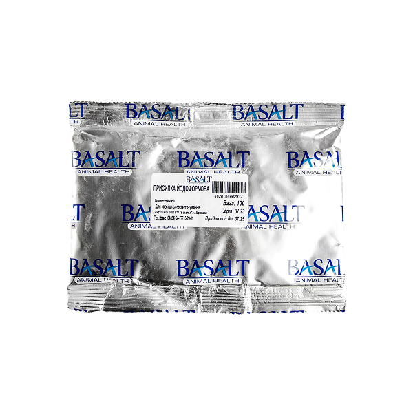 Присипка для інф. ран з йодоформом 100г (Базальт)