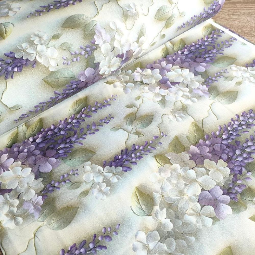 Тканина Поплін Діджитал друк - Квітка люпин