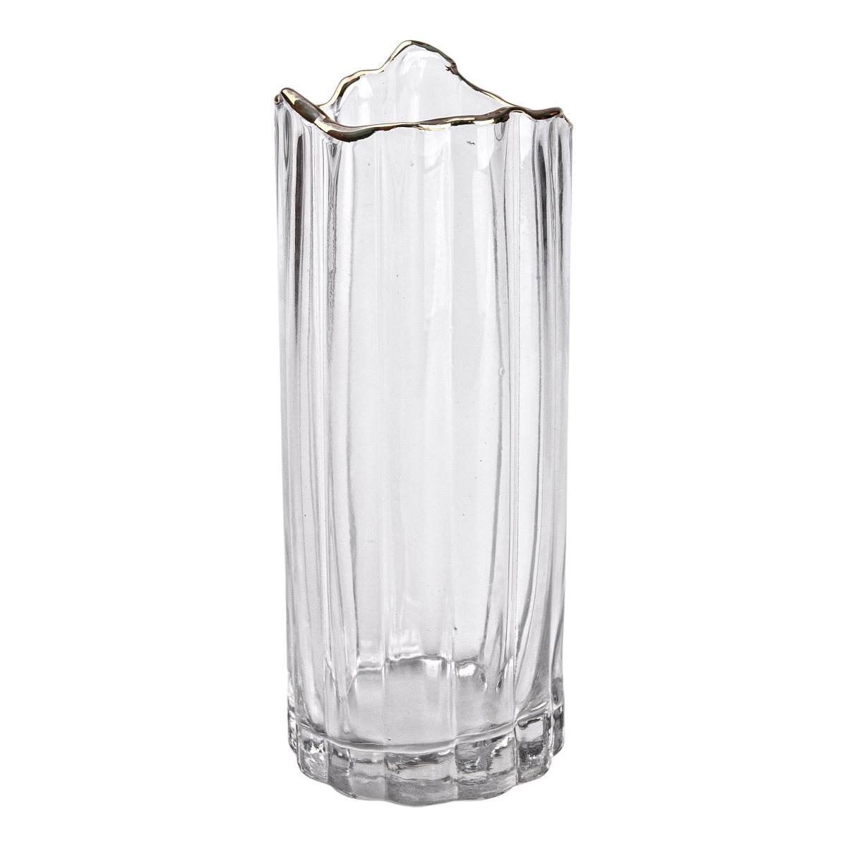 Ваза декоративна Glass Flower скляна 24.5 см, прозорий