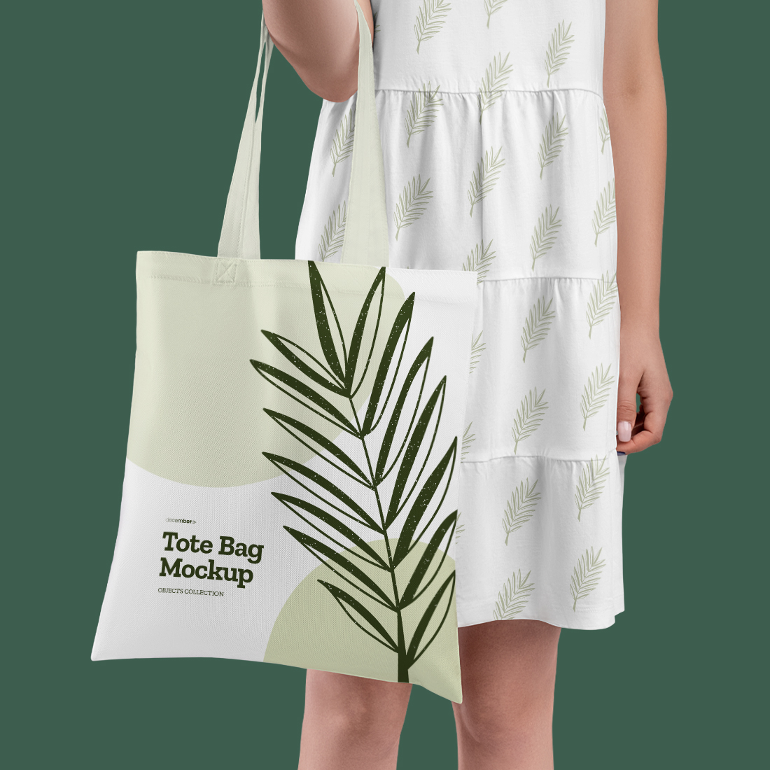 6 Shopping Tote Bag Mockups in the Hands of a Girl