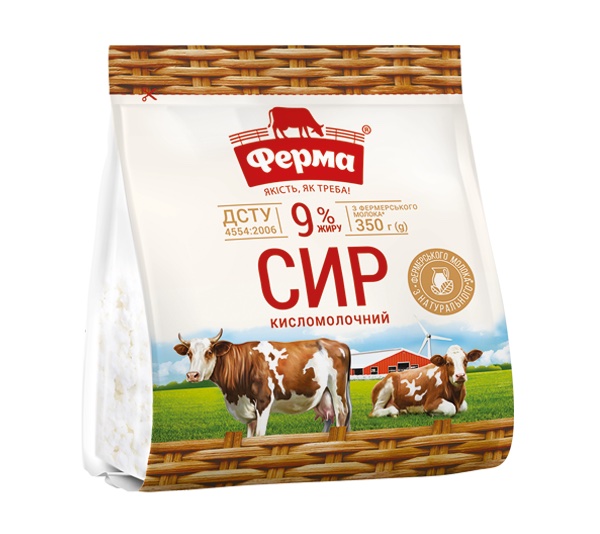🇺🇦 "Ферма" Queso fresco graso 9%, 350 g.