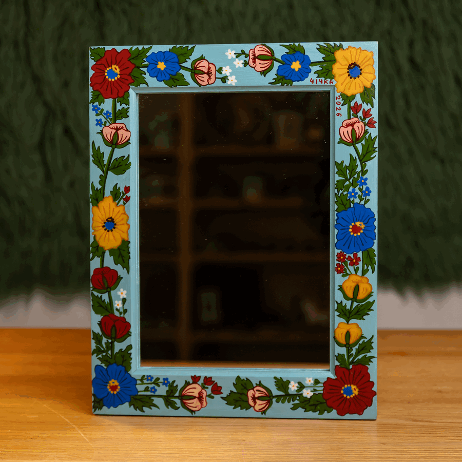 Мальоване дзеркало "Небесна Чічка", 36*28см