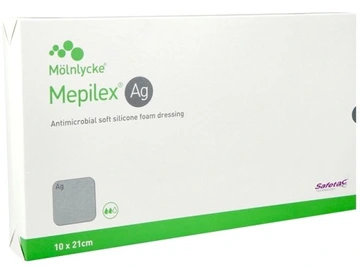 10×21см.Mepilex Ag сорбаційна пов'язка зі сріблом 1шт.