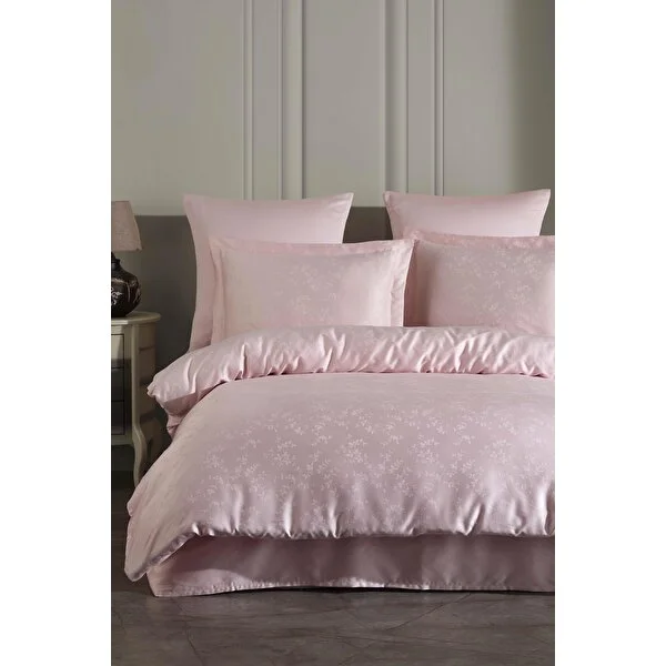 Комплект постільної білизни Laura Home Eva Tencel Пудра — жакардовий тенсель, 200×220 см