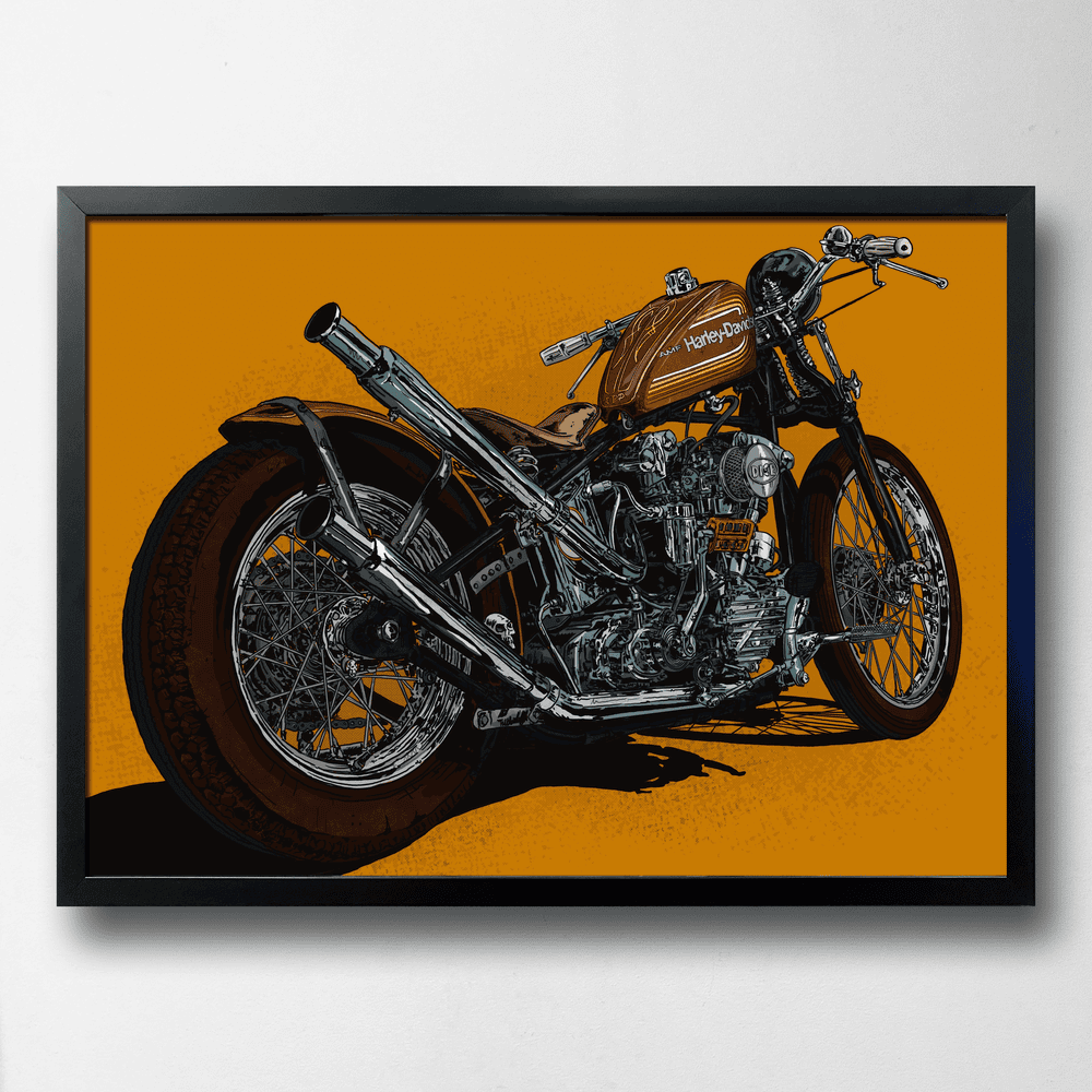Постер Harley-Davidson арт, ПВХ