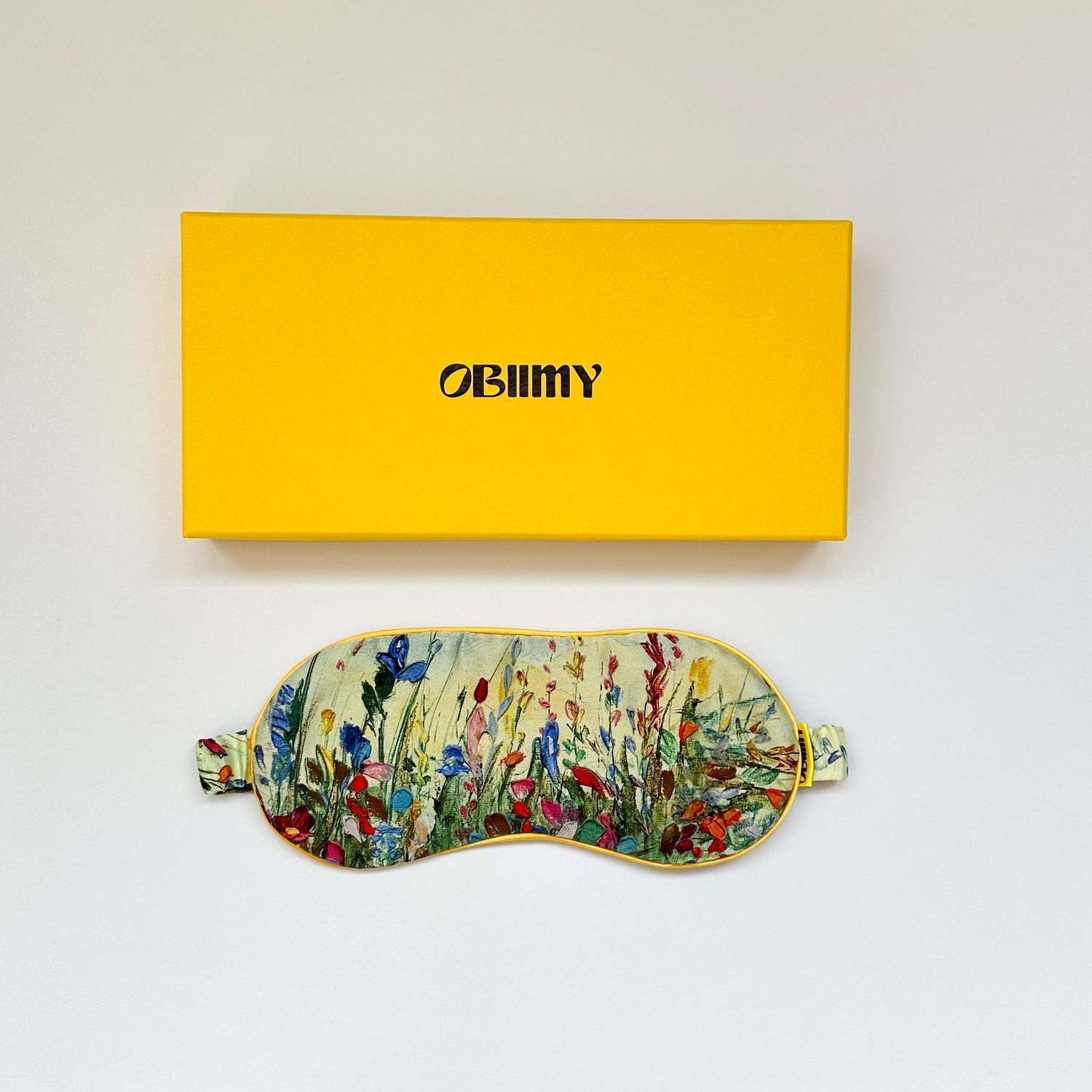 Маска для сну і відпочинку Obiimy з натурального шовку «Літнє поле»