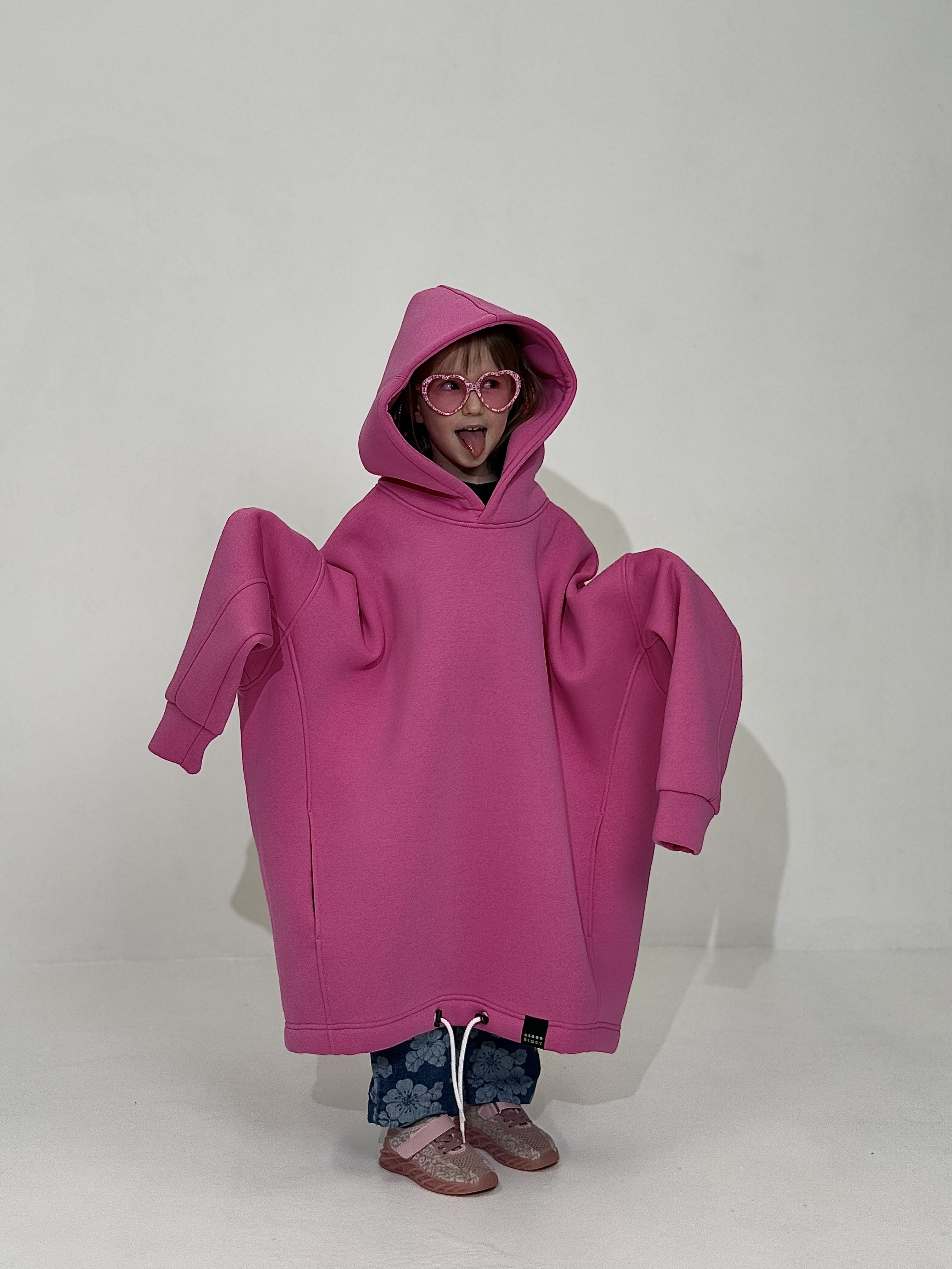 оверсайз худі чимчикує дах рожевий