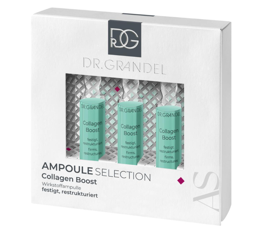 Ампули з колагеном для зміцнення та реструктуризації шкіри Dr. Grandel Collagen Boost Ampoule, 3 х 3 мл