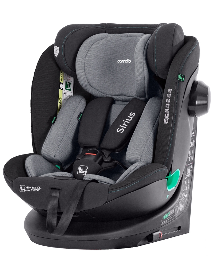 Автокрісло Carrello Sirius 0-36 кг Sky Grey ISOFIX з поворотом