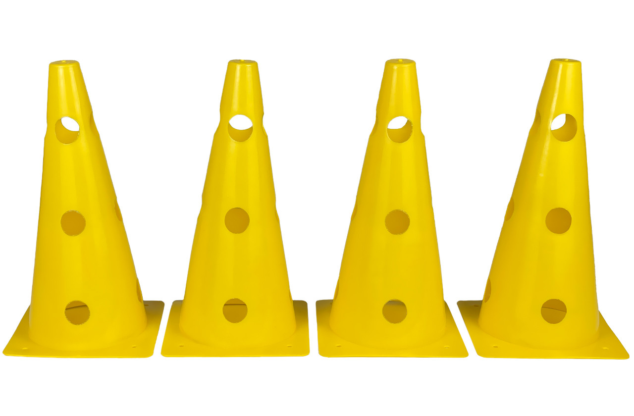 Конуси-фішки спортивні EasyFit 31 см (набір з 4 штук) жовті