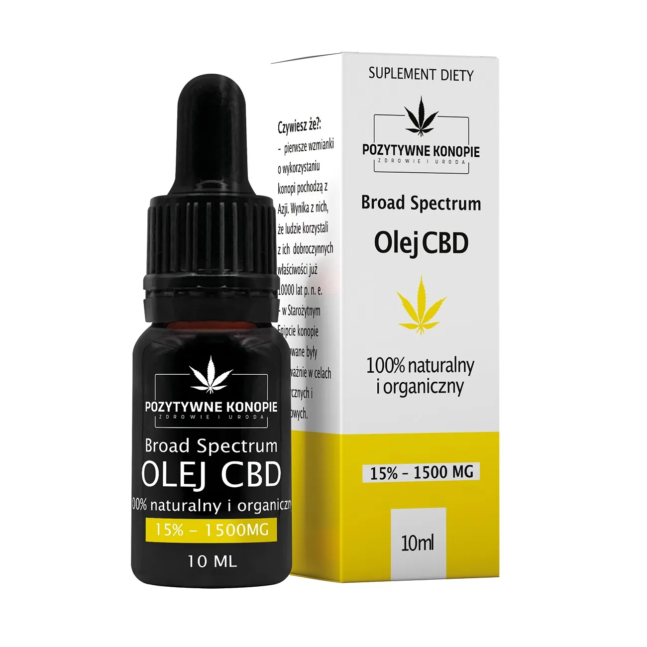 Олія CBD 15% Pozytywne Konopie конопляна олія - 10 мл