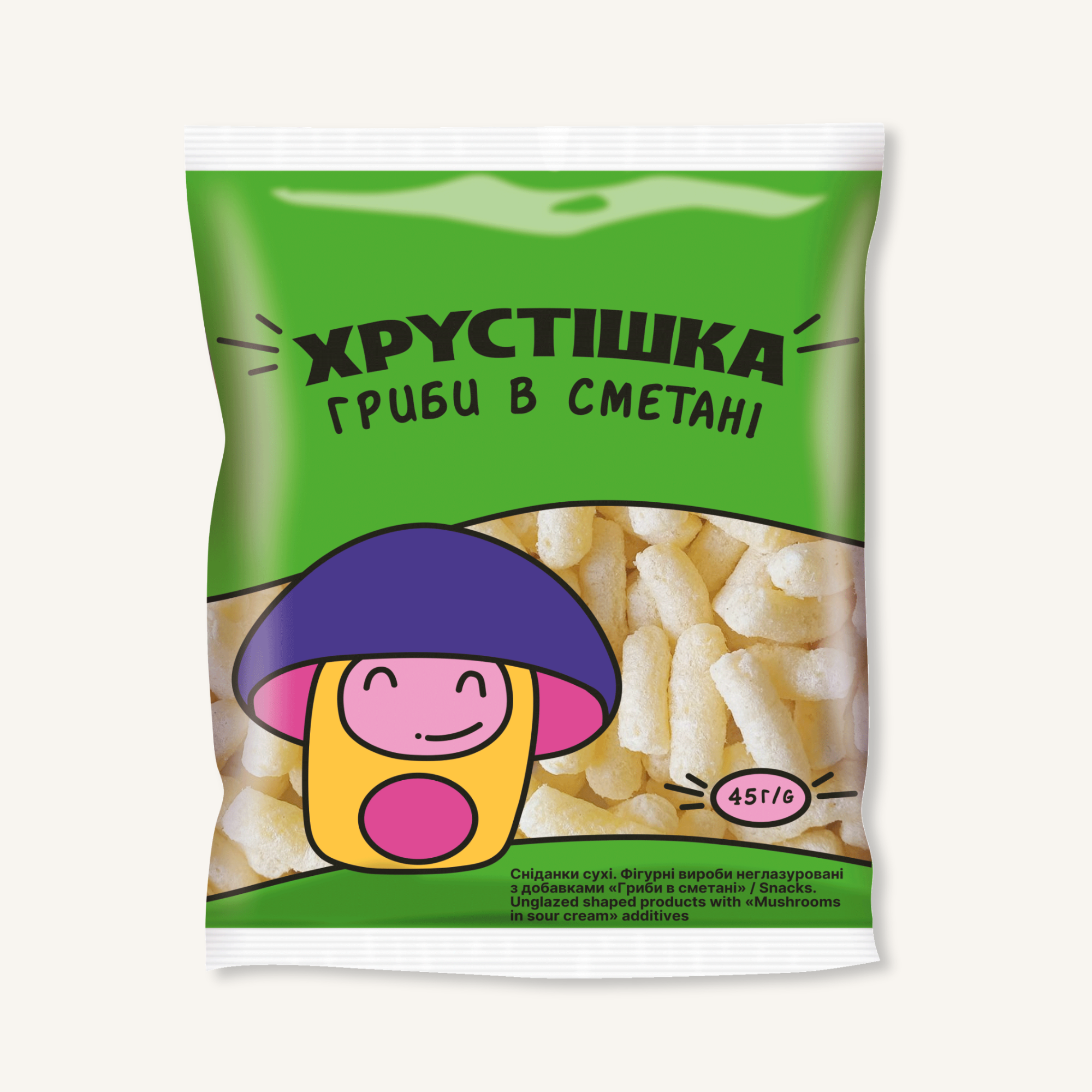 Кукурудзяні палички ХРУСТІШКА «Гриби в сметані»