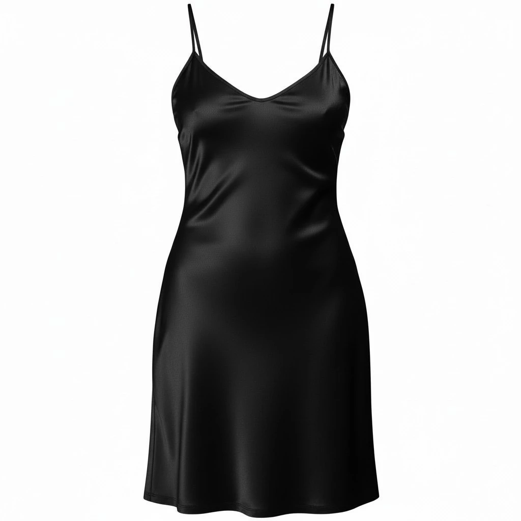 CELINE Нічна сорочка сатинова, Чорний