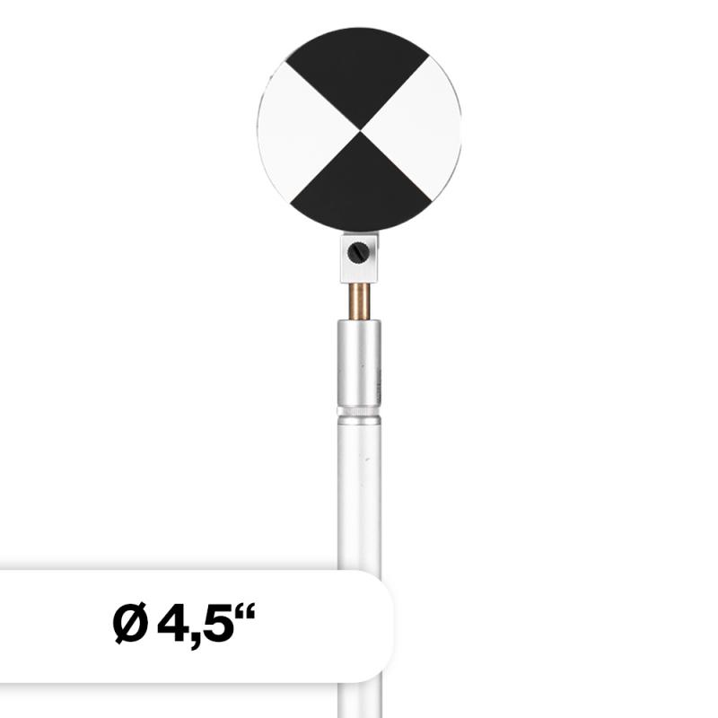 ROUND CHECKERBOARD TARGET 4.5" WITH ADAPTER FOR LEICA SPIGOT