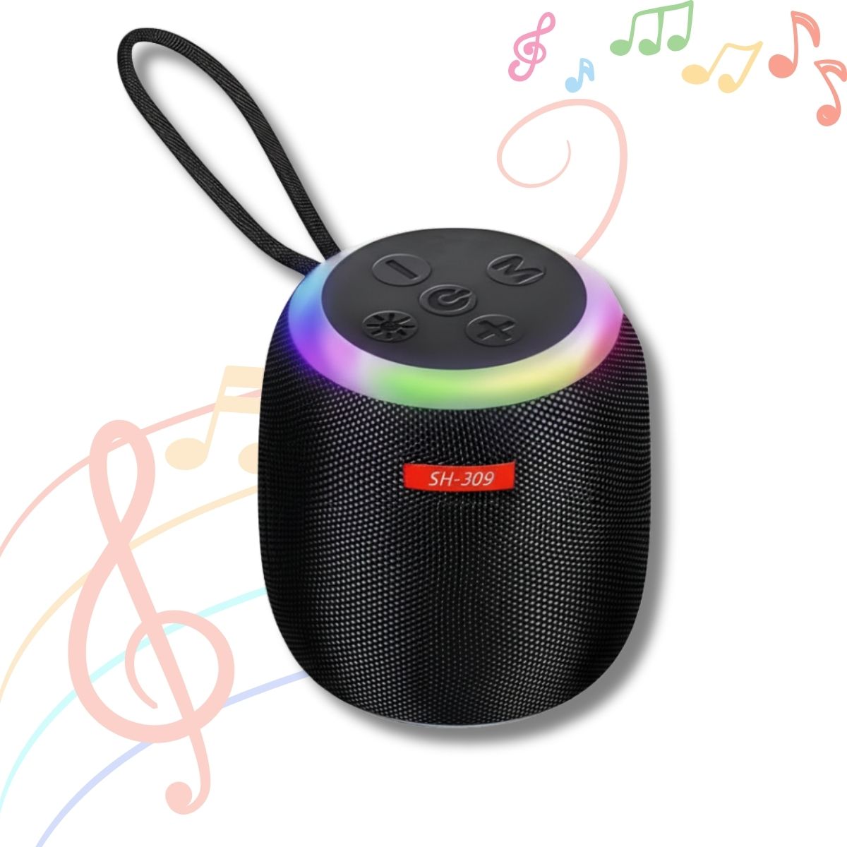 Портативна Bluetooth колонка SH-309 з RGB-підсвіткою та захистом IPX5