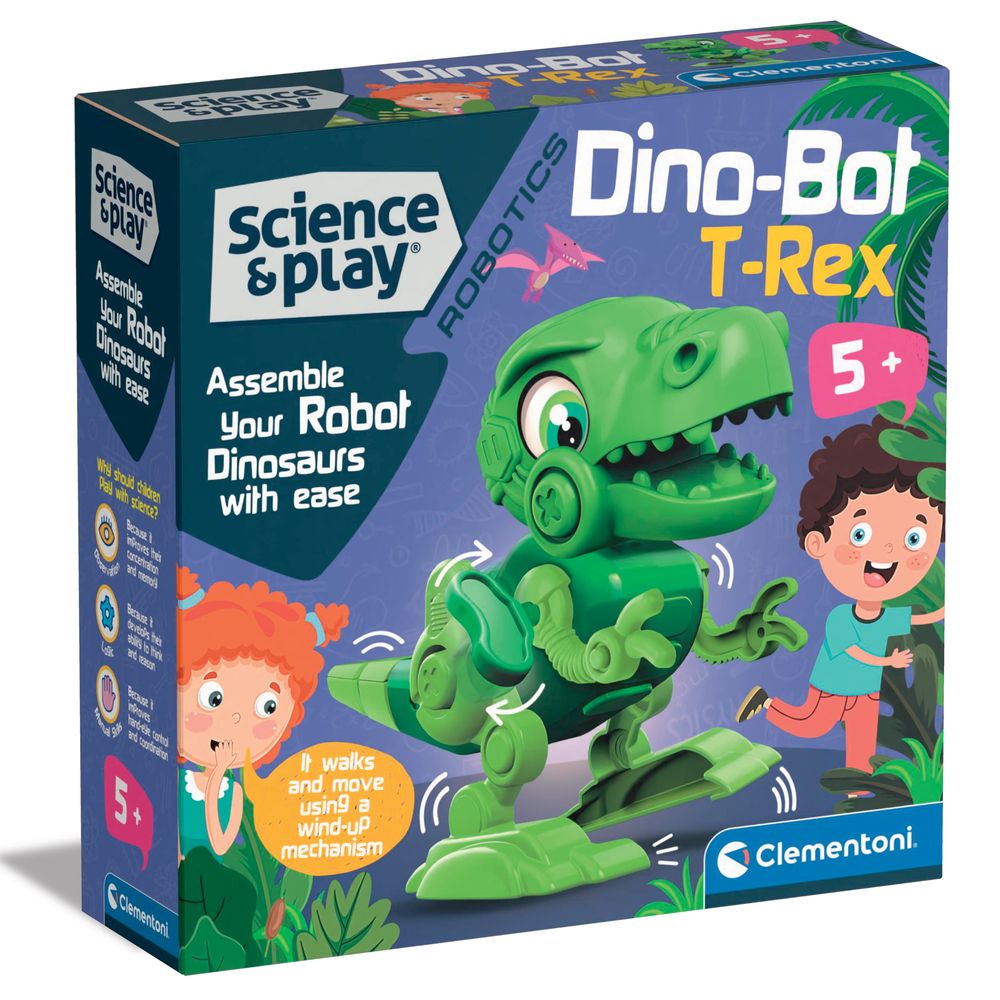 Робот-конструктор Clementoni "Dino Bot T-Rex", серія "Science & Play"