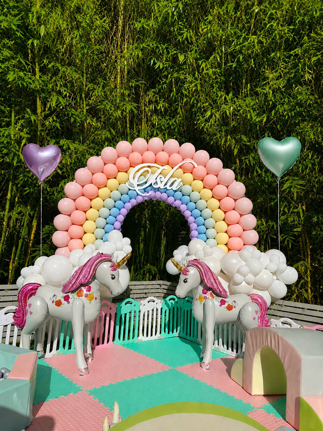 Pastel Rainbow Unicorn Backdrop