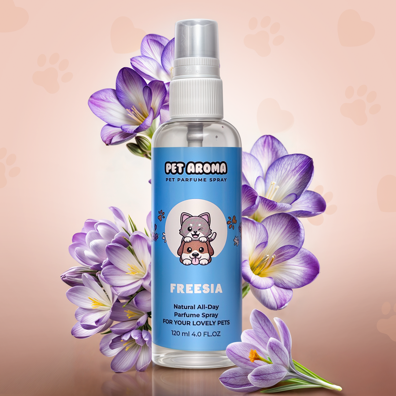 Парфум для тварин PET AROMA  120 мл  FREESIA  ( з ароматом фрезії)