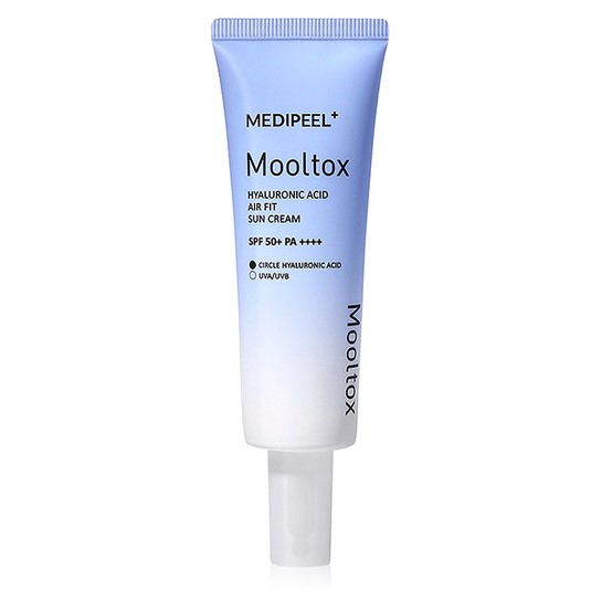 Сонцезахисний зволожуючий крем для обличчя - Medi peel Hyaluronic Acid Aqua Mooltox AIR FIT Sun Cream SPF 50+, 50 мл