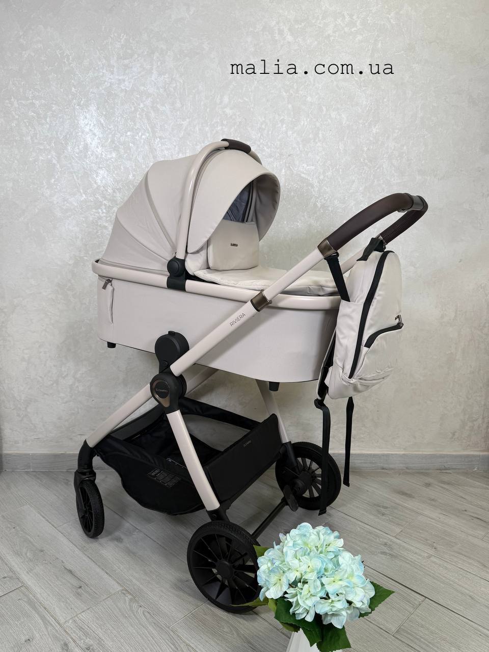 Коляска універсальна 2в1 El Camino RIVIERA ME 1183 Silver Milk