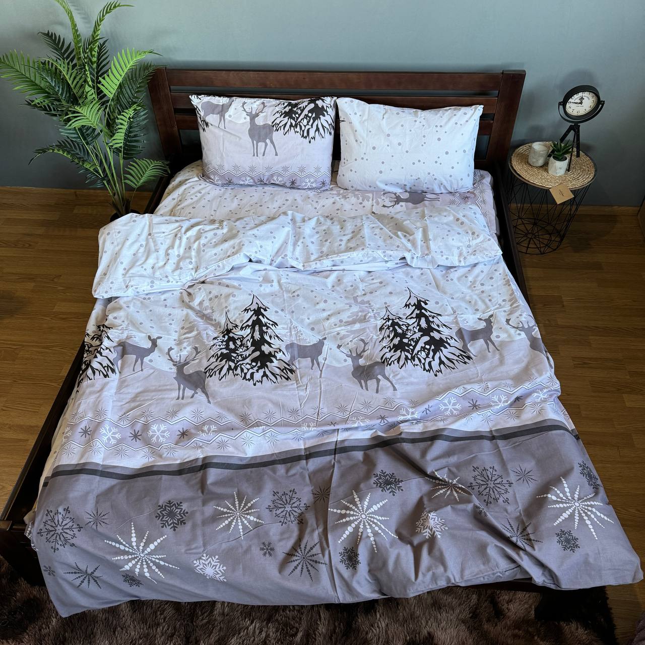 SALE Новорічний комплект Олені сірі