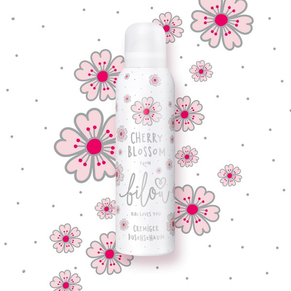 Пінка для душу Bilou Вишневий цвіт - CHERRY BLOSSOM (200ml) Пахне весняною свіжістю та ніжним вишневим цвітом!