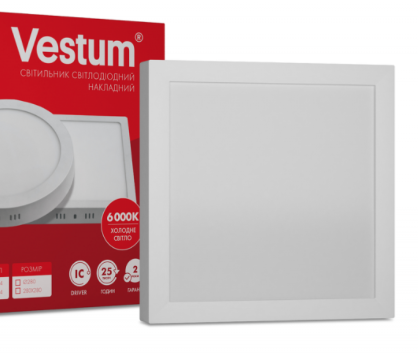 Світильник LED накладний квадратний Vestum 12W 6000K 220V