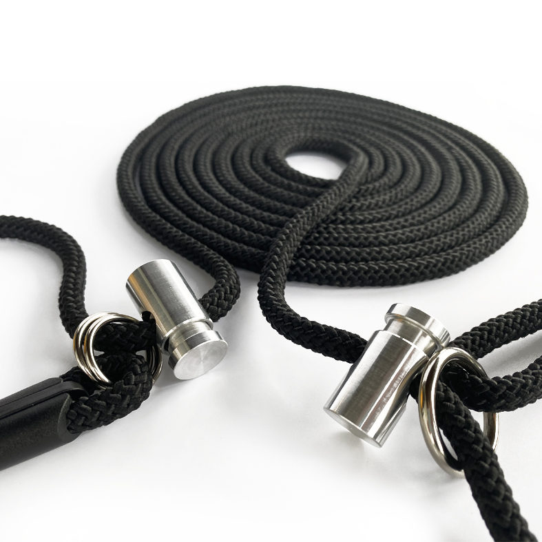 Повідець контролер Dog Walking CONTROL LEASH для вигулу та дресирування собак 8 мм 4 м двосторонній чорний
