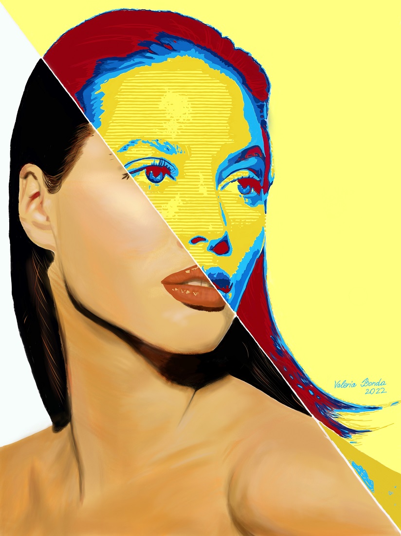 "Individuality". Original digital print by Valeria Bonda, printed on a hoodie (unisex)