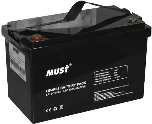 Акумуляторна батарея MUST LP15-12100 (LiFePO4 12V 100Ah 1.28kWh)